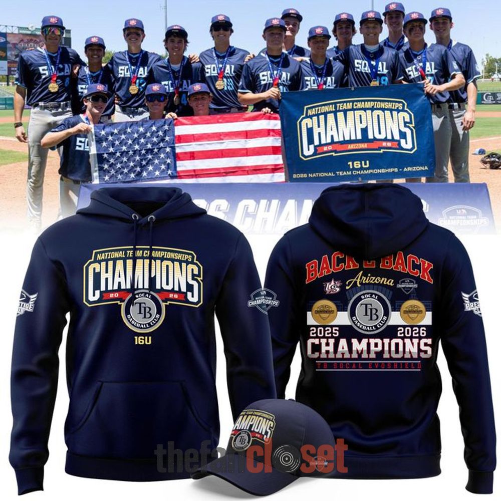 Two-Sided Graphic Hoodie Set - TB SoCal EvoShield 2026 USA Baseball National Team Championships Champions