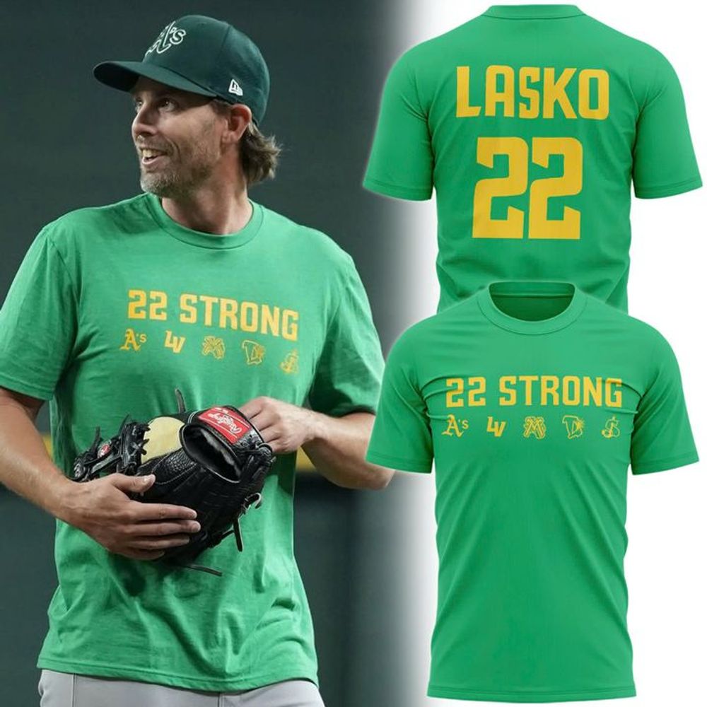 Athletics 22 Strong Lasko Green Baseball Special Shirt