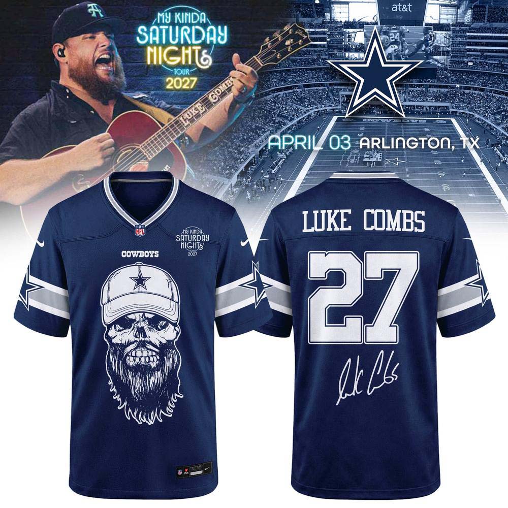 Dallas Cowboys Luke Combs Saturday Night 2027 Football Jersey Supporter Collection 1 - Unicasport Dallas Cowboys Luke Combs Saturday Night 2027 Football Jersey Supporter Collection