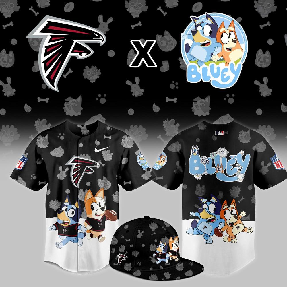 Atlanta Falcons x Bluey Night Limited Edition Jersey NFL Football Cartoon Fan Game Day Sports Apparel 1 - Unicasport Atlanta Falcons x Bluey Night Limited Edition Jersey NFL Football Cartoon Fan Game Day Sports Apparel