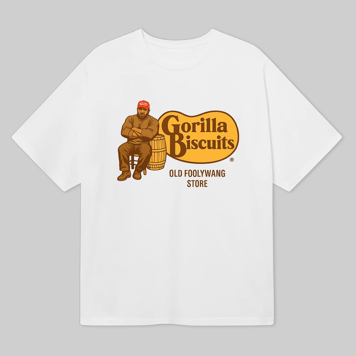 Cracker Barrel Gorilla Biscuits Old Foolywang Store Parody Graphic Tee Funny Gift for Friends