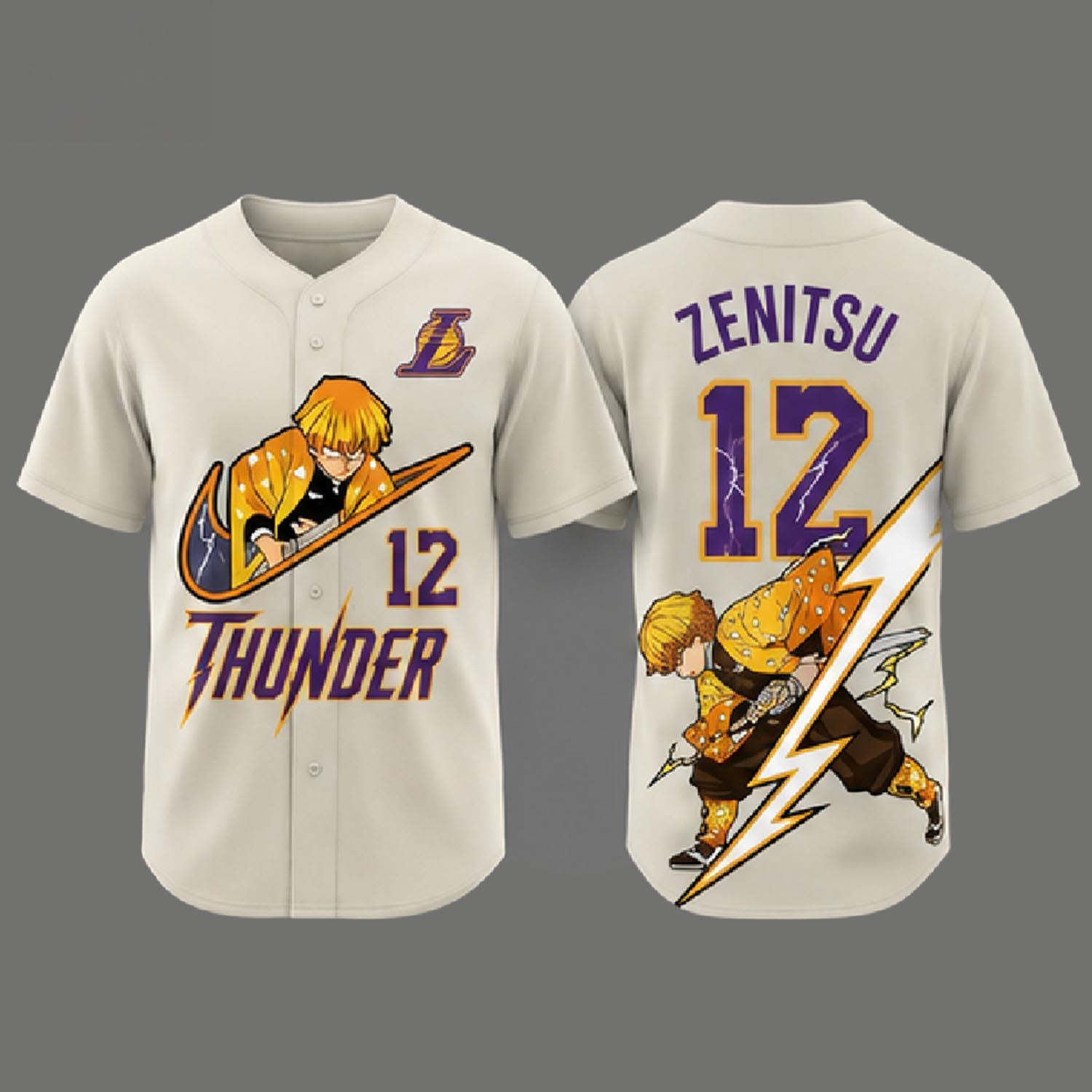 Anime Thunder Swordsman Baseball Jersey Lightning Inspired Sports Fan Edition 2 - Unicasport Anime Thunder Swordsman Baseball Jersey Lightning Inspired Sports Fan Edition