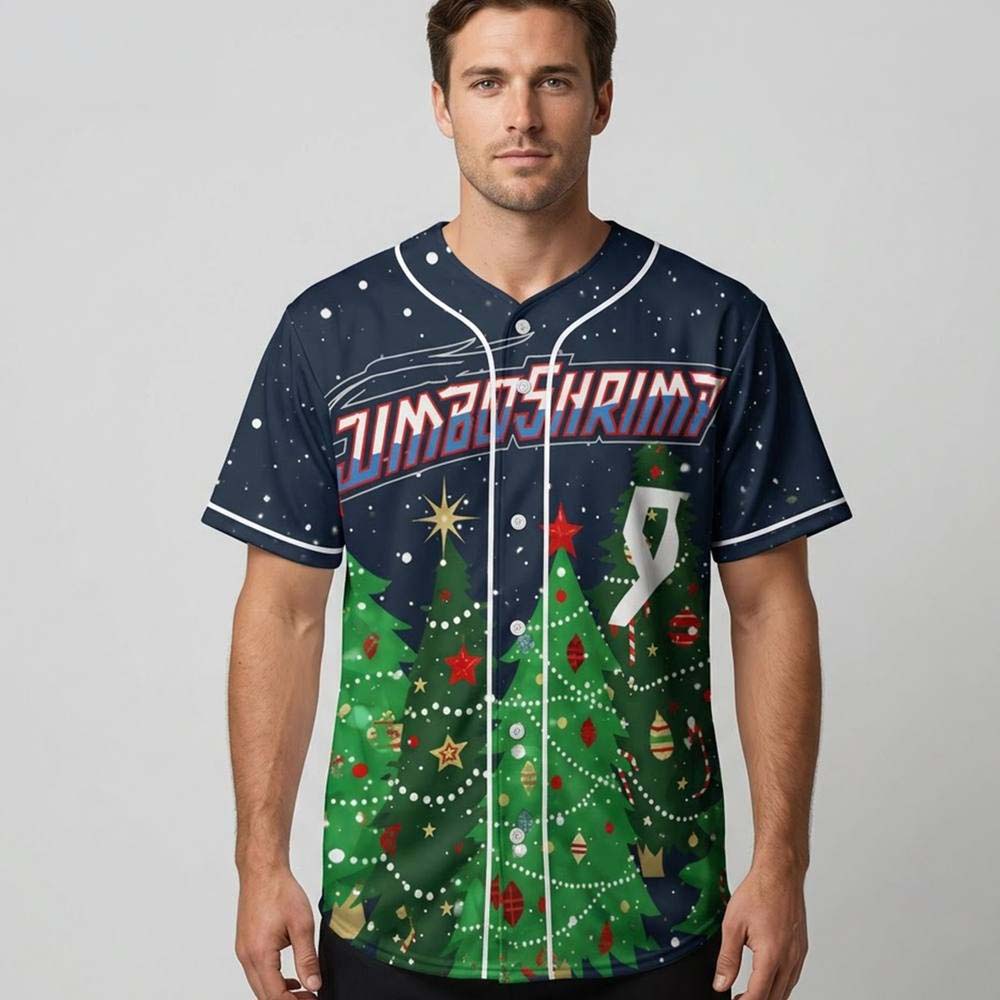Jacksonville Jumbo Shrimp Christmas Baseball Jersey