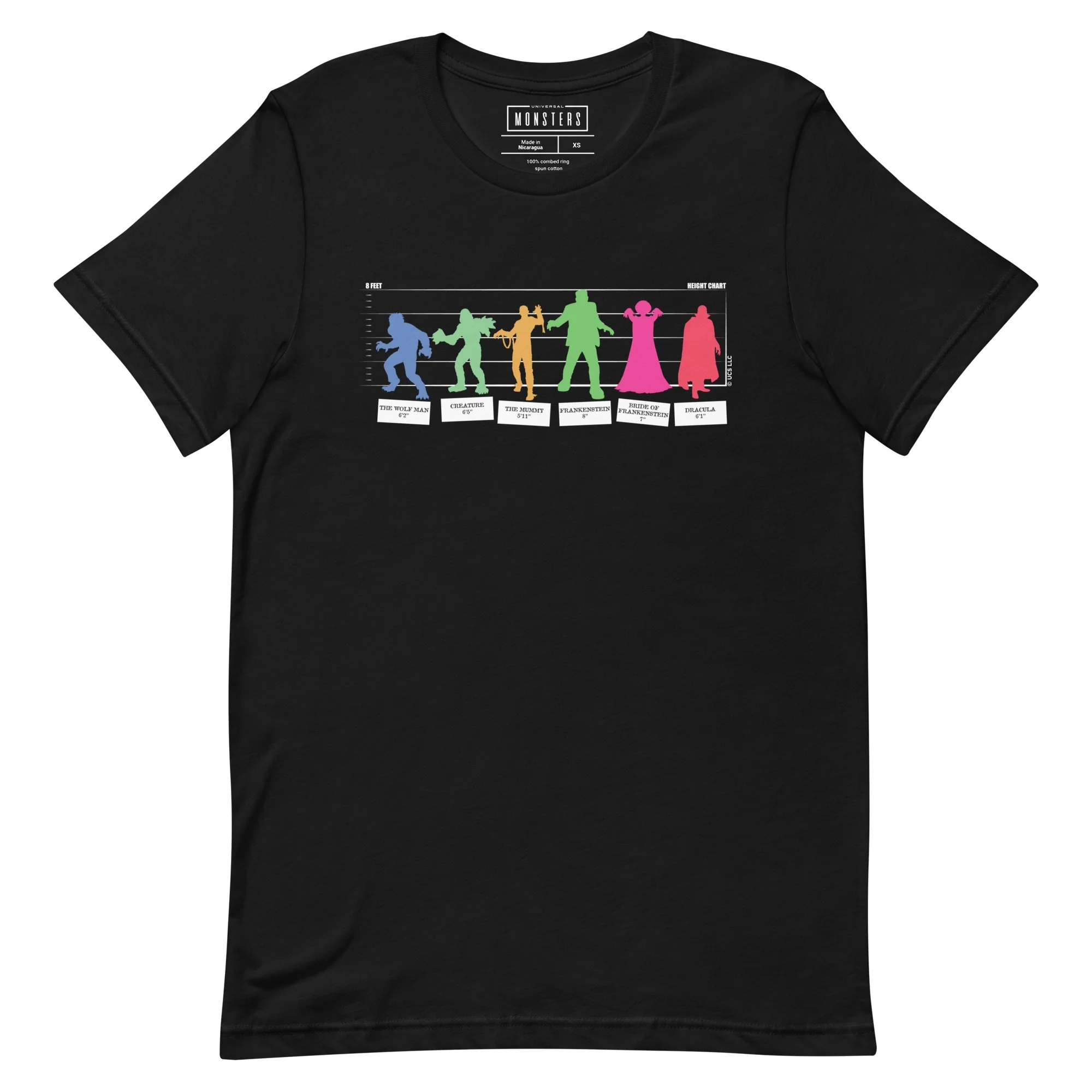 Universal Monsters Line Up TShirt Vintage Horror Characters Graphic Tee Gift for Fans
