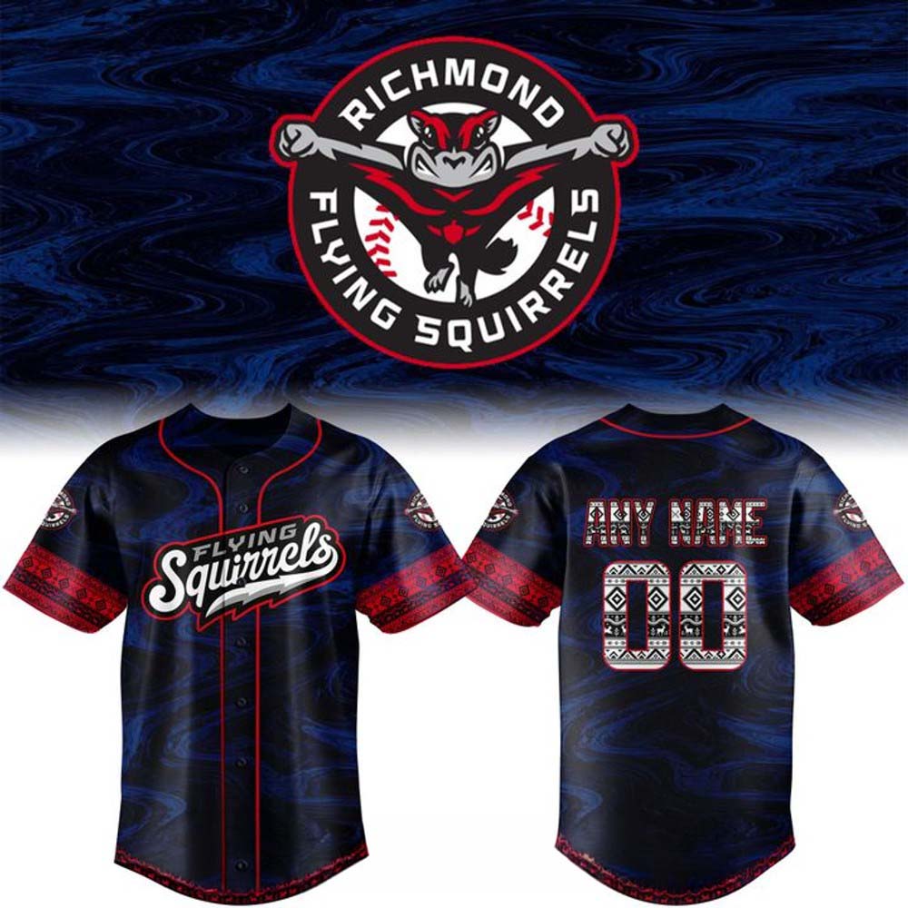 Richmond Flying Squirrels Native American Heritage 2026 Baseball Jersey 1 - Unicasport Richmond Flying Squirrels Native American Heritage 2026 Baseball Jersey