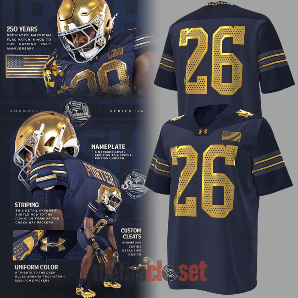 Limited Edition Football Jersey - Notre Dame Fighting Irish 2026 Shamrock Series