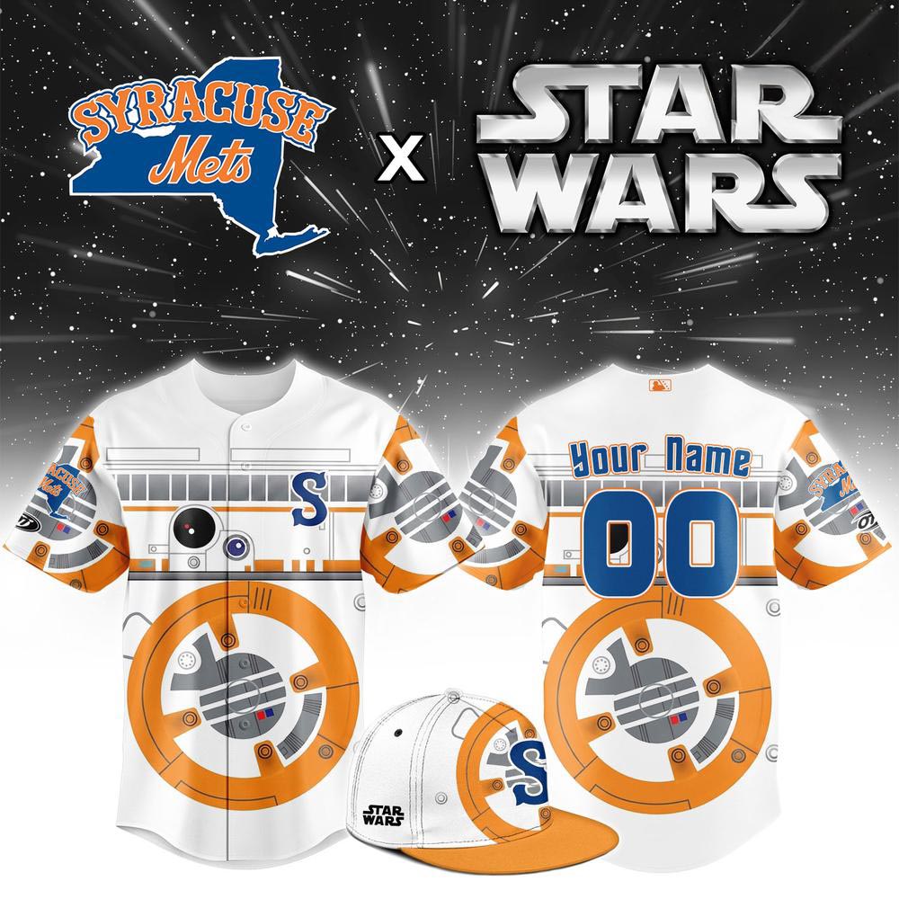 Syracuse Mets x Star Wars Night Limited Edition Baseball Jersey MiLB Sci Fi Theme Night Fan Apparel 1 - Unicasport Syracuse Mets x Star Wars Night Limited Edition Baseball Jersey MiLB Sci Fi Theme Night Fan Apparel