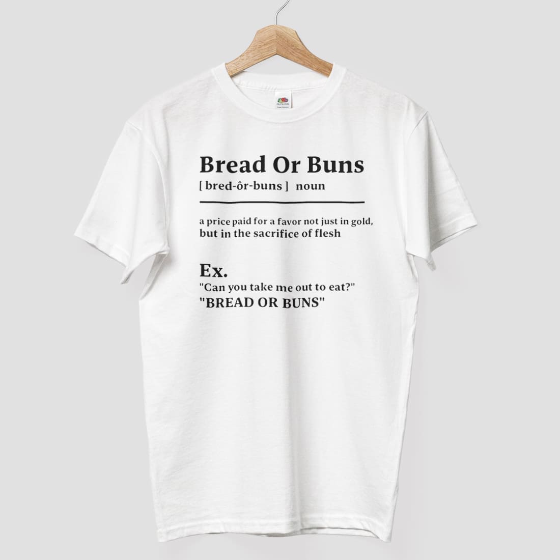 Bread Or Buns Definition Graphic Tee Funny Meme Shirt Trend 2025 Gift for Food Lovers