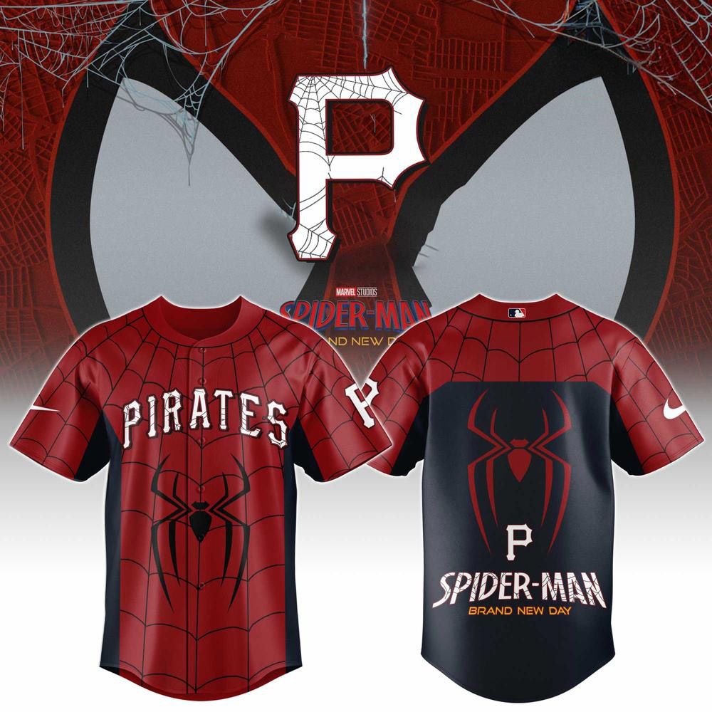 Spider-Man x Pittsburgh Pirates Brand New Day Collaboration Baseball Jersey 1 - Unicasport Spider-Man x Pittsburgh Pirates Brand New Day Collaboration Baseball Jersey