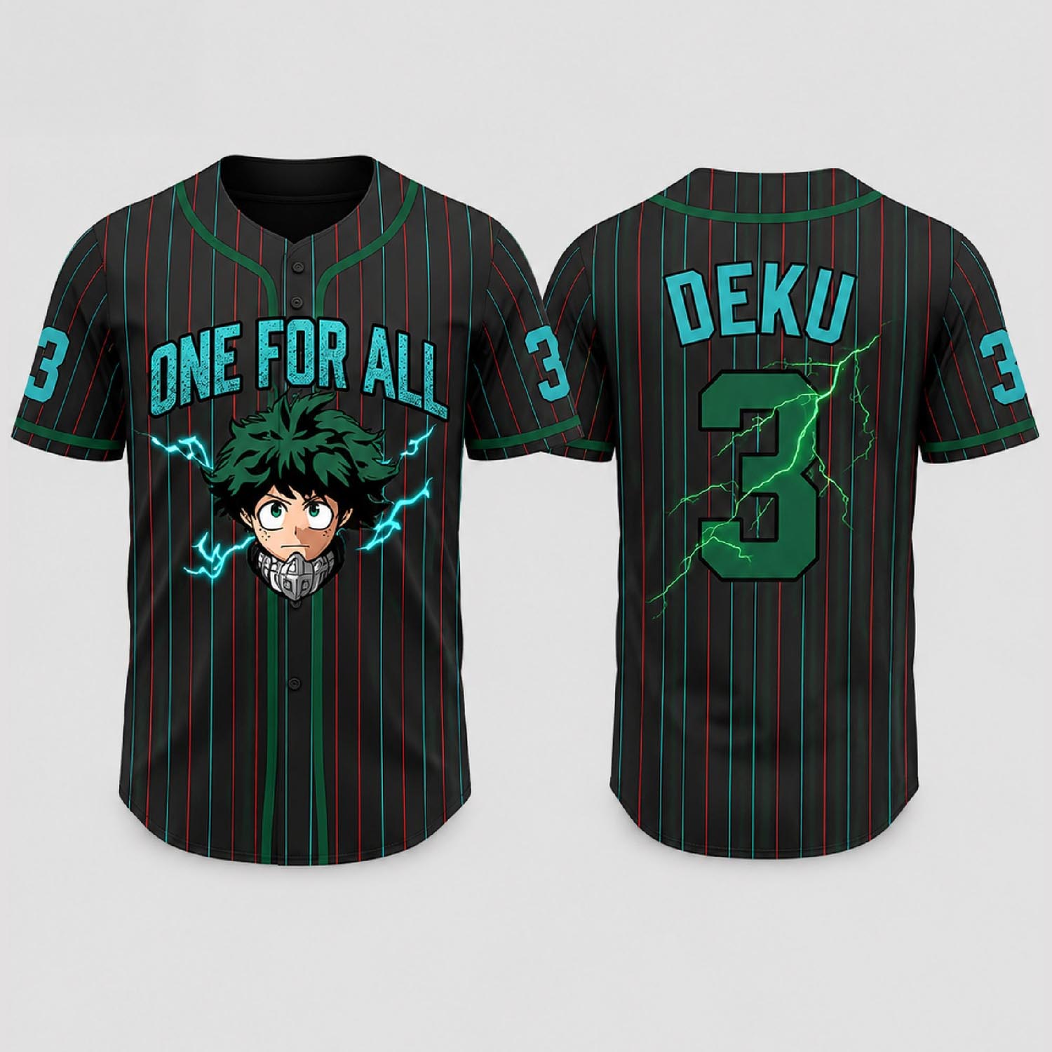 Green Hero Anime Academy Baseball Jersey Custom Personalized Sports Edition 1 - Unicasport Green Hero Anime Academy Baseball Jersey Custom Personalized Sports Edition
