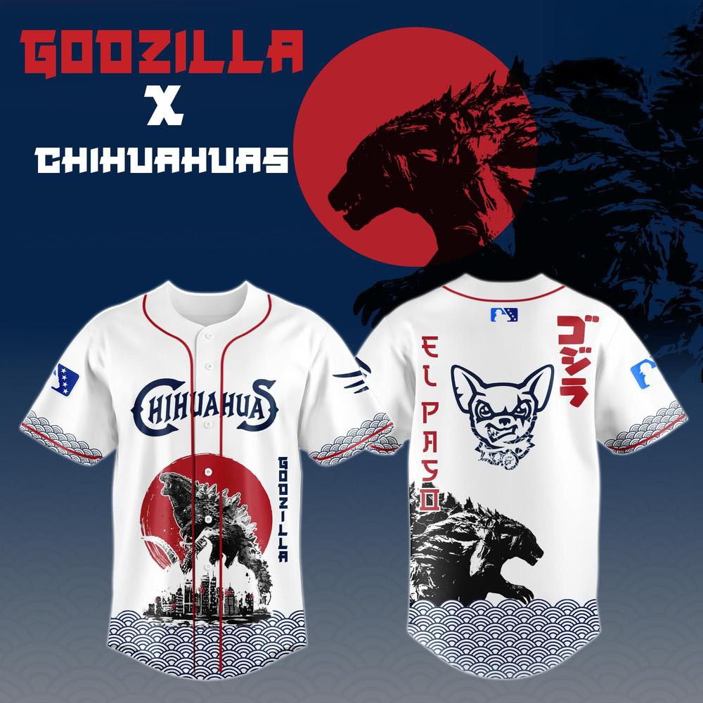 El Paso Chihuahuas Godzilla King of the Monsters Baseball Jersey Special Gameday Fan Apparel 2 - Unicasport El Paso Chihuahuas Godzilla King of the Monsters Baseball Jersey Special Gameday Fan Apparel