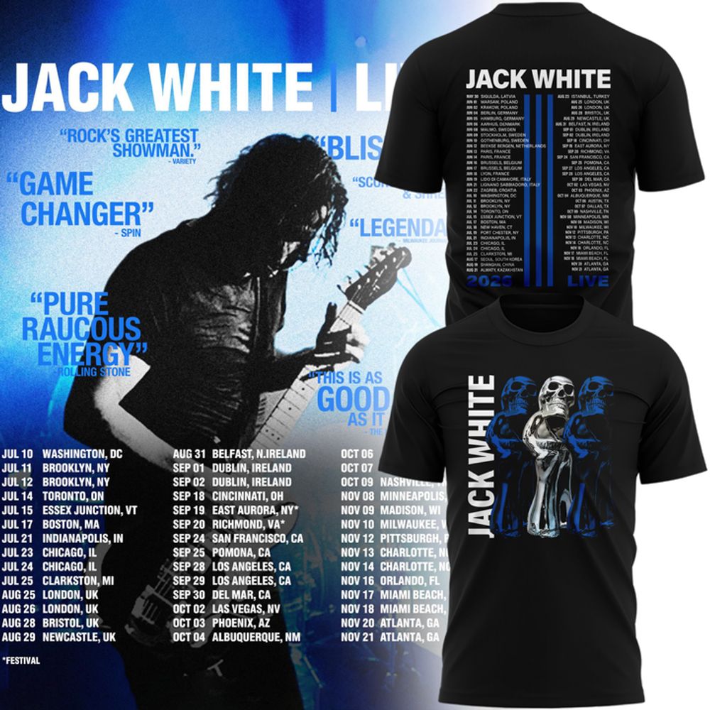 Jack White Live 2026 Tour Black Shirt Limited Edition