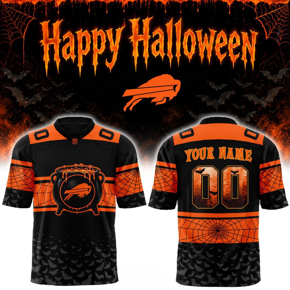 Buffalo Bills Halloween Day 2026 Spooky Game Personalized Football Jersey 1 - Unicasport Buffalo Bills Halloween Day 2026 Spooky Game Personalized Football Jersey
