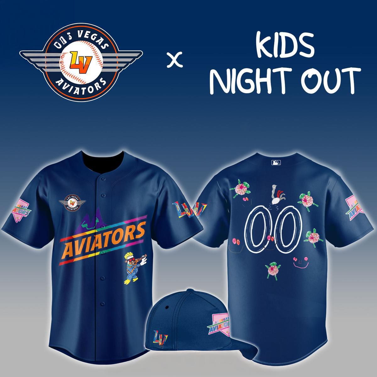 Las Vegas Aviators Kids Night Out 2026 Theme Game Baseball Jersey Family Fan Edition 1 - Unicasport Las Vegas Aviators Kids Night Out 2026 Theme Game Baseball Jersey Family Fan Edition