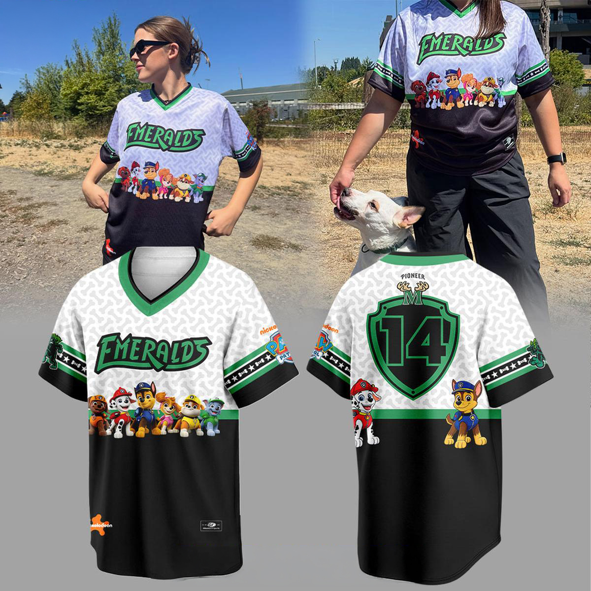 Eugene Emeralds x Paw Patrol MiLB 2026 The Game Personalized Baseball Jersey Baseball Character Fan Gift 1 - Unicasport Eugene Emeralds x Paw Patrol MiLB 2026 The Game Personalized Baseball Jersey Baseball Character Fan Gift