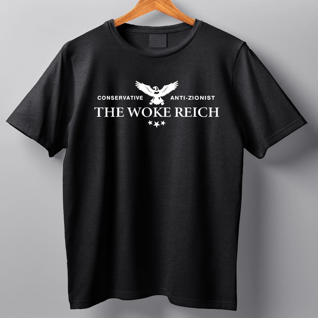 Conservative Anti Zionist The Woke Reich Political Satire Graphic TShirt Gift for Activists