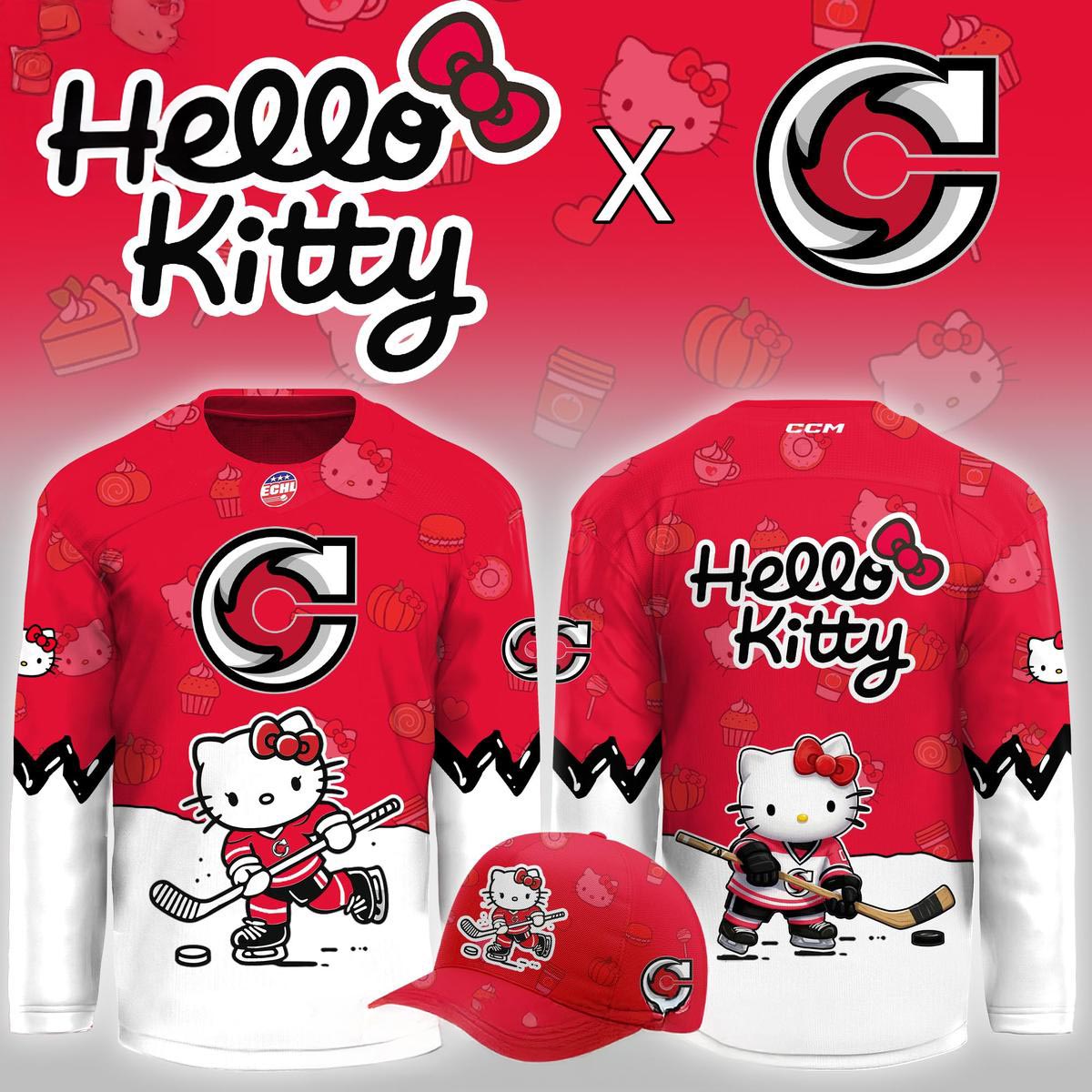 Cincinnati Cyclones Hello Kitty Night 2026 Christmas Hockey Jersey 1 - Unicasport Cincinnati Cyclones Hello Kitty Night 2026 Christmas Hockey Jersey
