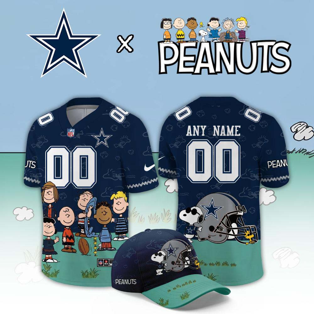 Dallas Cowboys x Peanuts 2026 Navy Football Jersey Football Fanwear 1 - Unicasport Dallas Cowboys x Peanuts 2026 Navy Football Jersey Football Fanwear