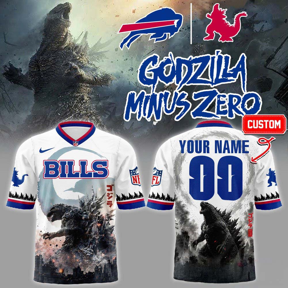 Buffalo Bills x Godzilla Minus Zero King of the Monsters 26 Jersey Custom 1 - Unicasport Buffalo Bills x Godzilla Minus Zero King of the Monsters 26 Jersey Custom