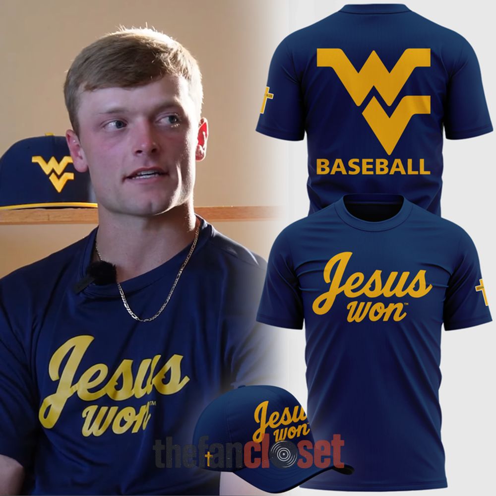 West Virginia Mountaineers JESUS WON 2026 Special Navy Shirt