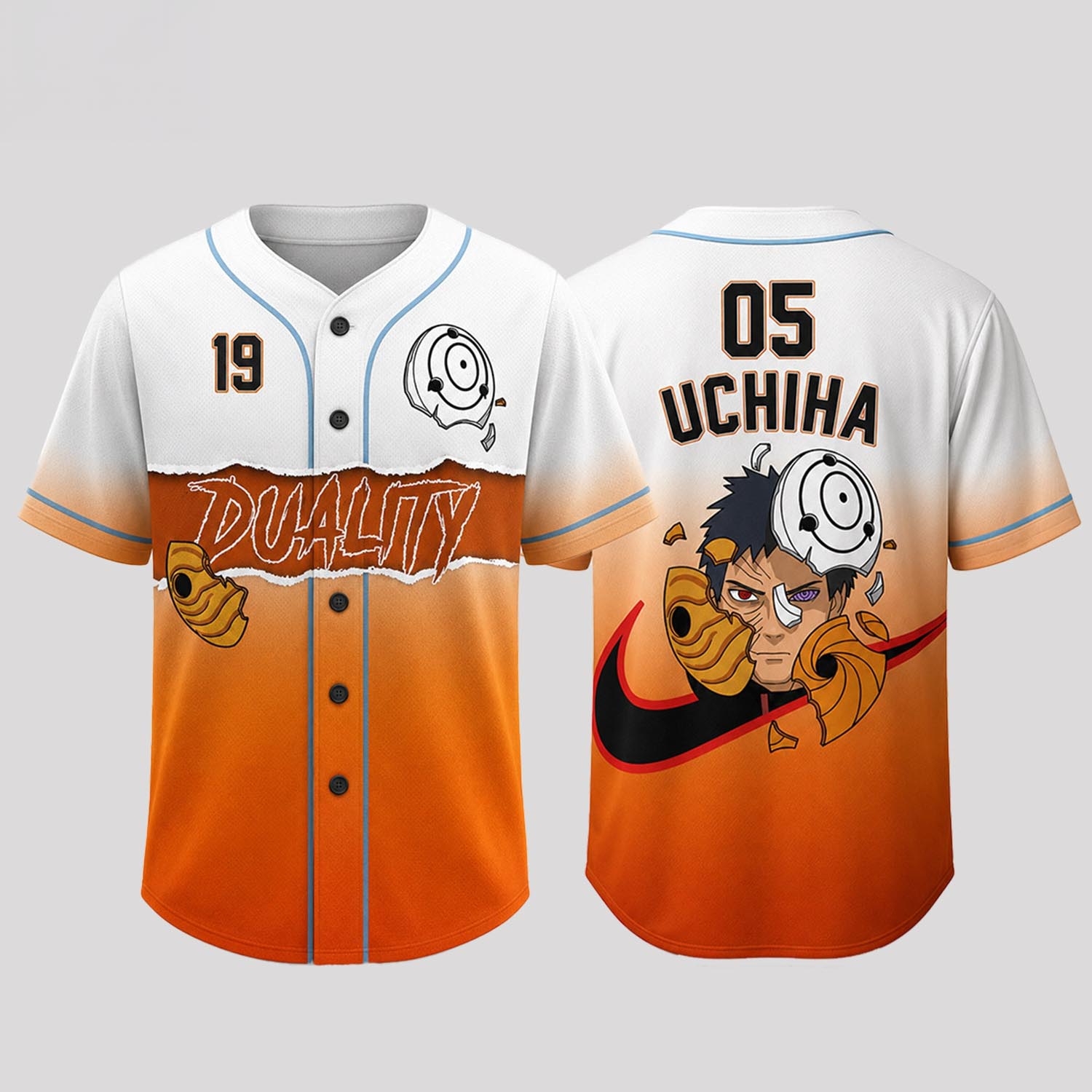 Orange Masked Ninja Anime Baseball Jersey Custom Name Number Shinobi Inspired Collection 1 - Unicasport Orange Masked Ninja Anime Baseball Jersey Custom Name Number Shinobi Inspired Collection