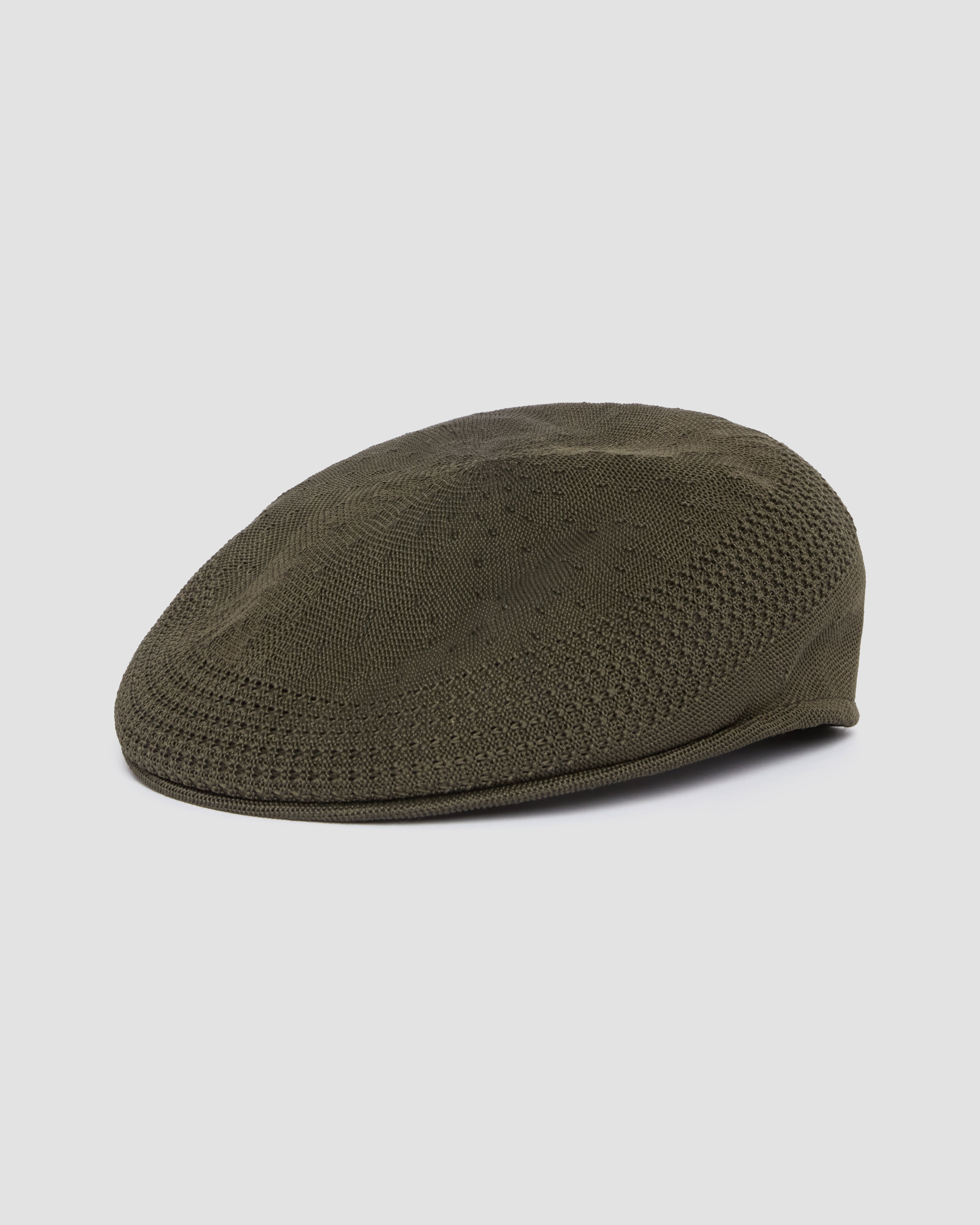 Jolidee Dark Olive Knitted Baker Boy Cap offering a sophisticated look for cool weather golf