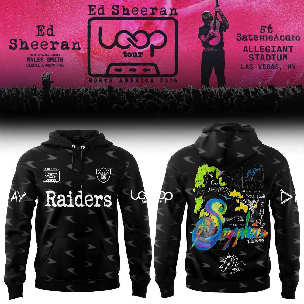 Ed Sheeran The Loop Tour 2026 Black Graphic Hoodie - Concert Merch Gift for Fans