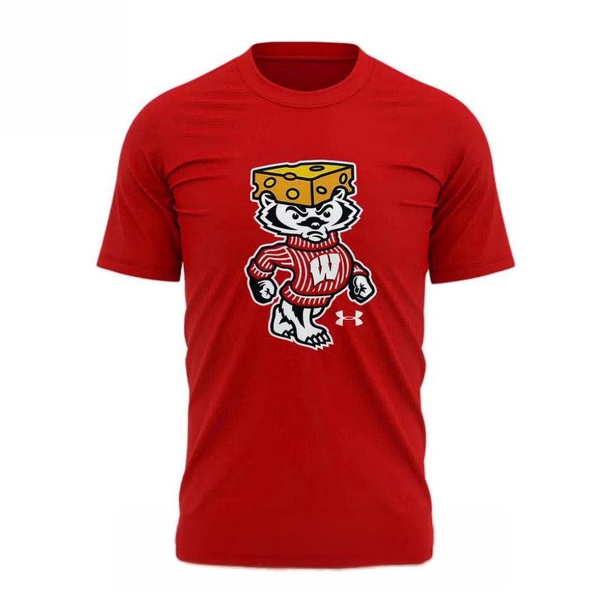 Wisconsin Badgers Under Armour Lambeau Field Red TShirt Cheesehead Bucky Gift for Fans - Image 2