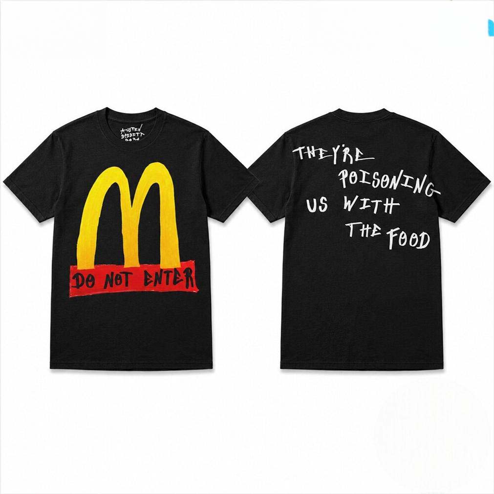 McDonalds Do Not Enter Graphic Black T-Shirt Unique Gift Idea for Fans - Image 2