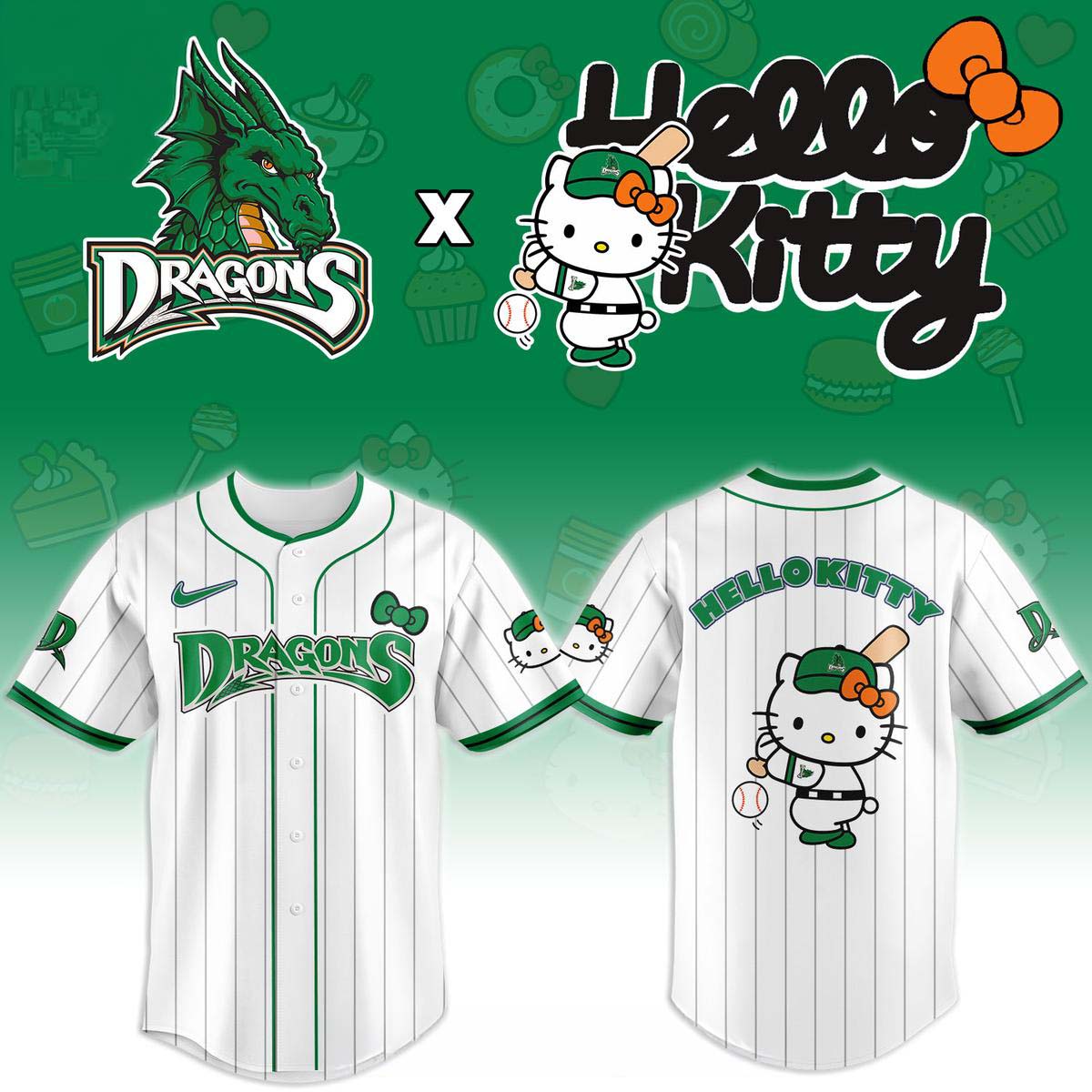 Dayton Dragons Hello Kitty 2026 Striped Baseball Jersey Baseball Fan Collection 1 - Unicasport Dayton Dragons Hello Kitty 2026 Striped Baseball Jersey Baseball Fan Collection