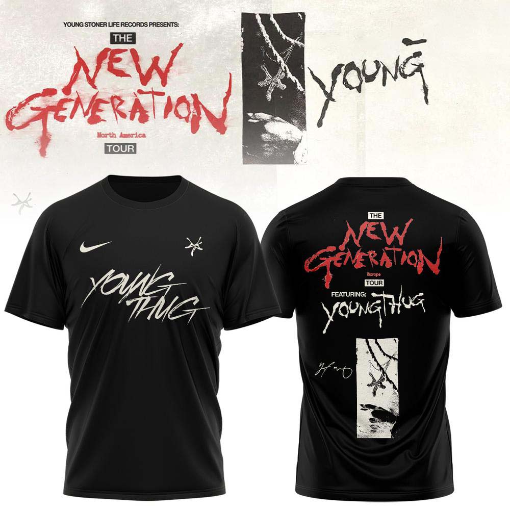 Young Thug The New Generation Tour 2026 Concert T-Shirt - Unique Gift Idea for Music Fans - Image 2