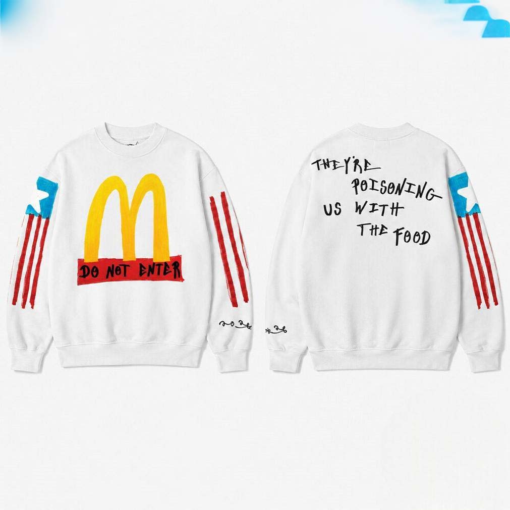 McDonalds Do Not Enter Graphic Sweatshirt - Funny Parody Gift for Fans - Image 2