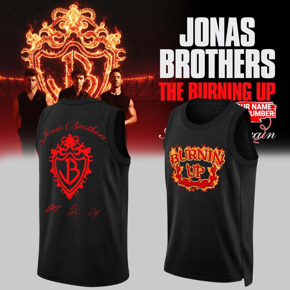 Jonas Brothers Crest Logo 2026 Black Basketball Jersey Concert Collection 1 - Unicasport Jonas Brothers Crest Logo 2026 Black Basketball Jersey Concert Collection