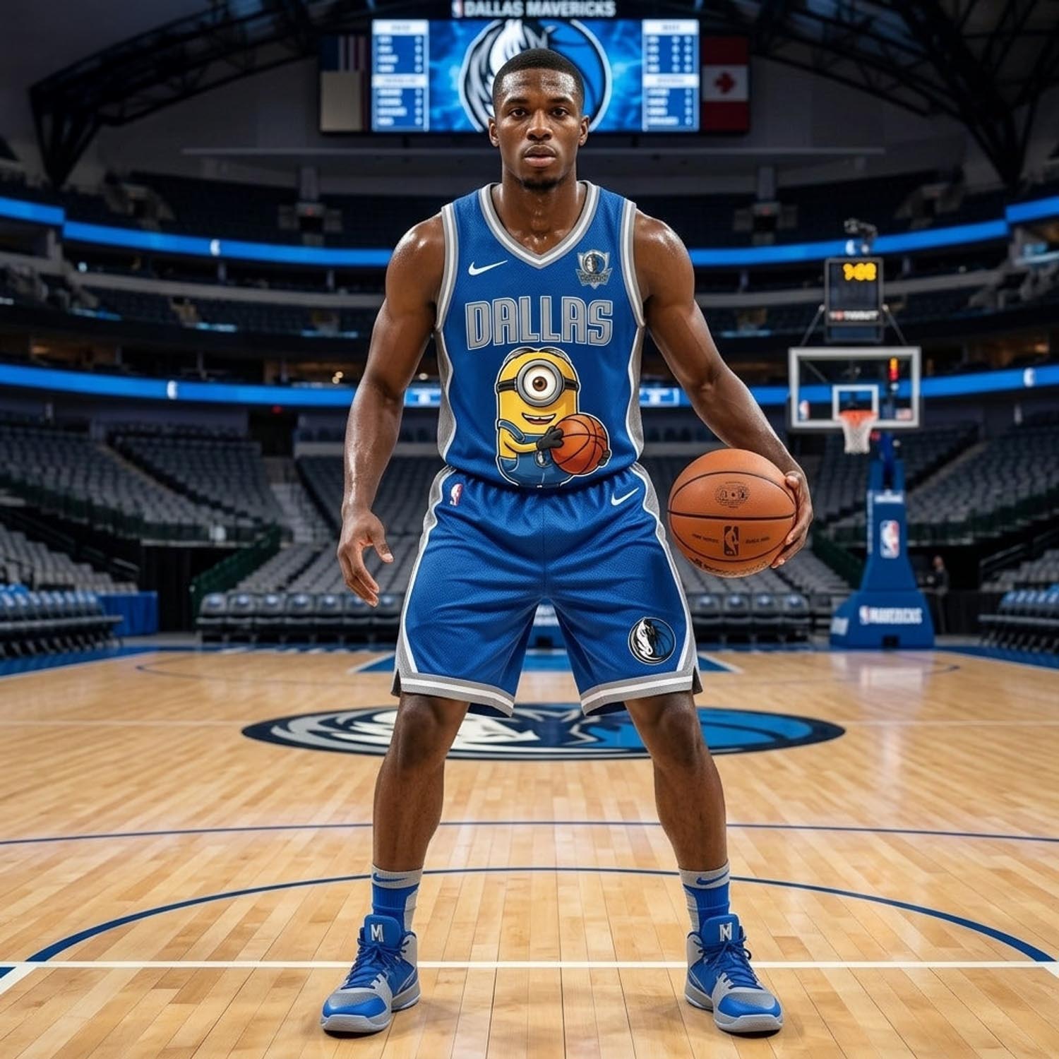 Dallas Mavericks Minions Blue Basketball Jersey and Shorts Set Fan Apparel 2 - Unicasport Dallas Mavericks Minions Blue Basketball Jersey and Shorts Set Fan Apparel