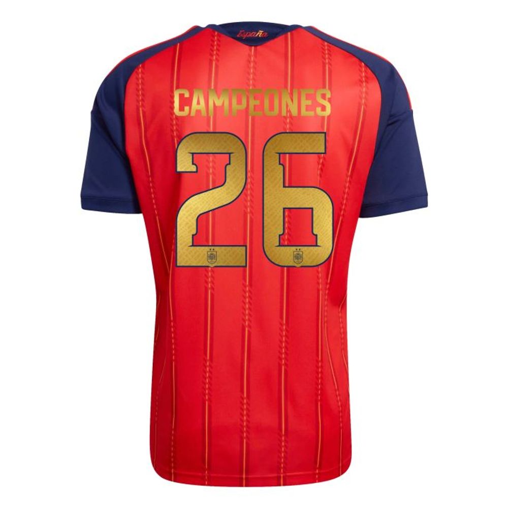 Spain 2026 Home Champions Edition #26 Red Soccer Jersey - Best Gift for Fans - Image 3