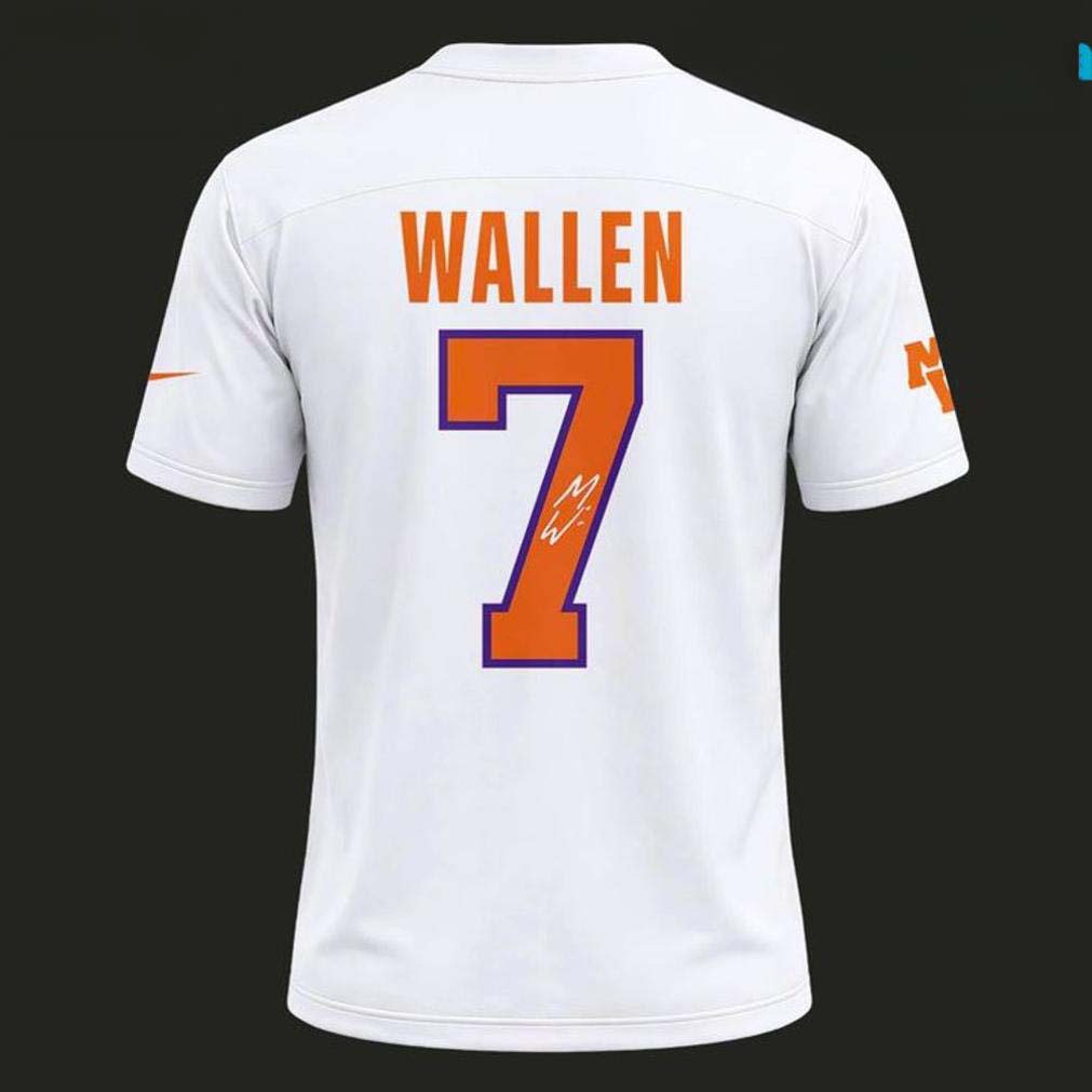 Morgan Wallen Clemson Tigers White Football Jersey Best Gift for Fans - Image 3