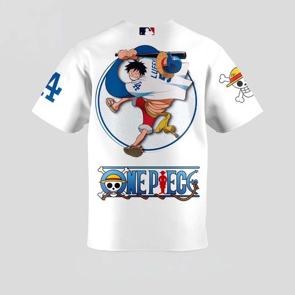 Monkey D Luffy Los Angeles Dodgers x One Piece 2026 Baseball Jersey Gift for Fans - Image 3