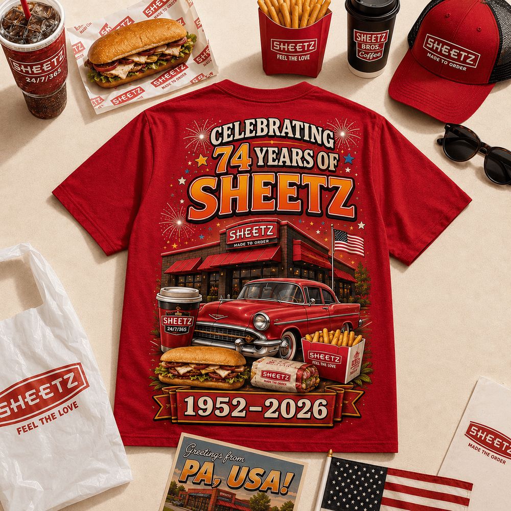 Sheetz 74 Years Retro Diner Graphics Limited Edition Shirt - Unique Vintage Graphic Gift Idea for Fans - Image 3