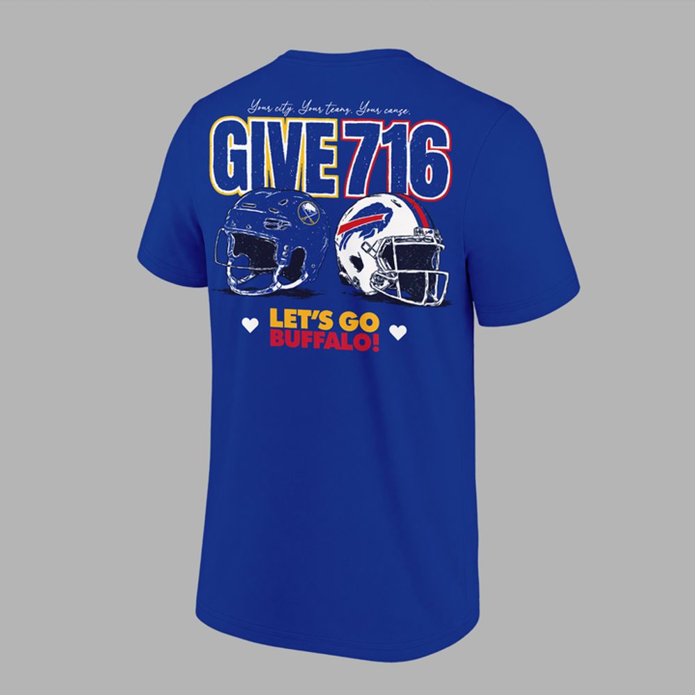Buffalo Bills x Buffalo Sabres Give 716 Your City Your Teams T-Shirt - Best Gift for Fans - Image 3