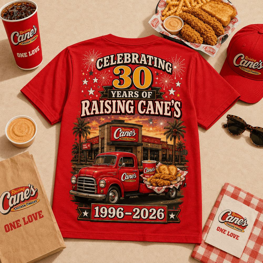 Raising Canes 30th Anniversary Retro Truck Special Shirt - Unique Fast Food Brand Graphic Tee Gift Idea - Image 3