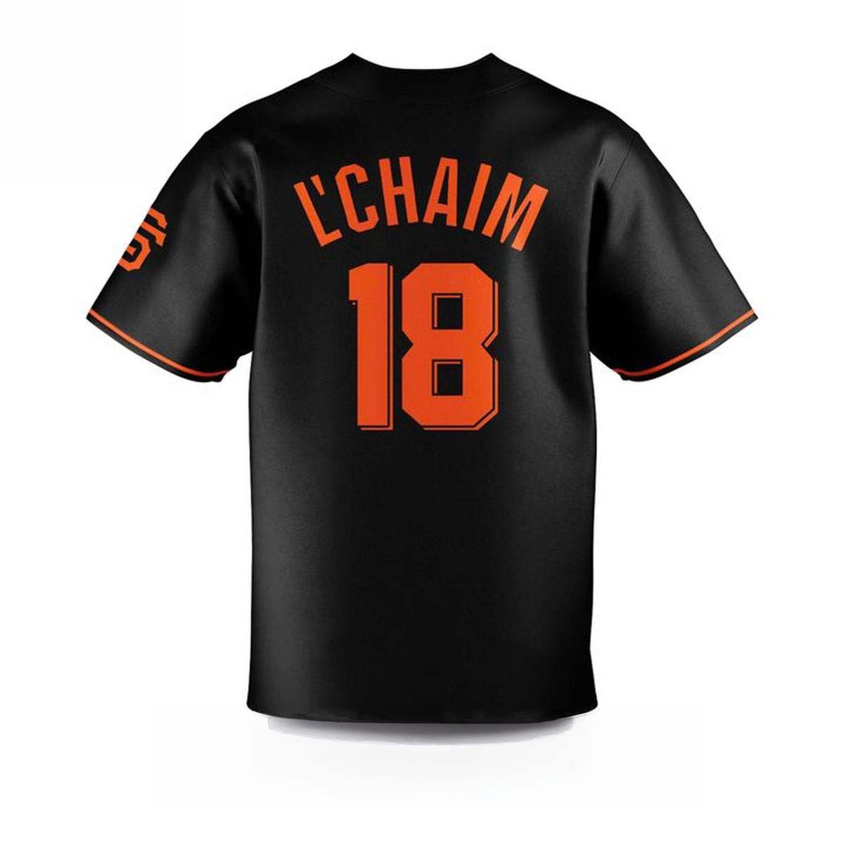San Francisco Giants Jewish Heritage LCHAIM 18 Black Baseball Jersey - Best Gift for Fans - Image 3