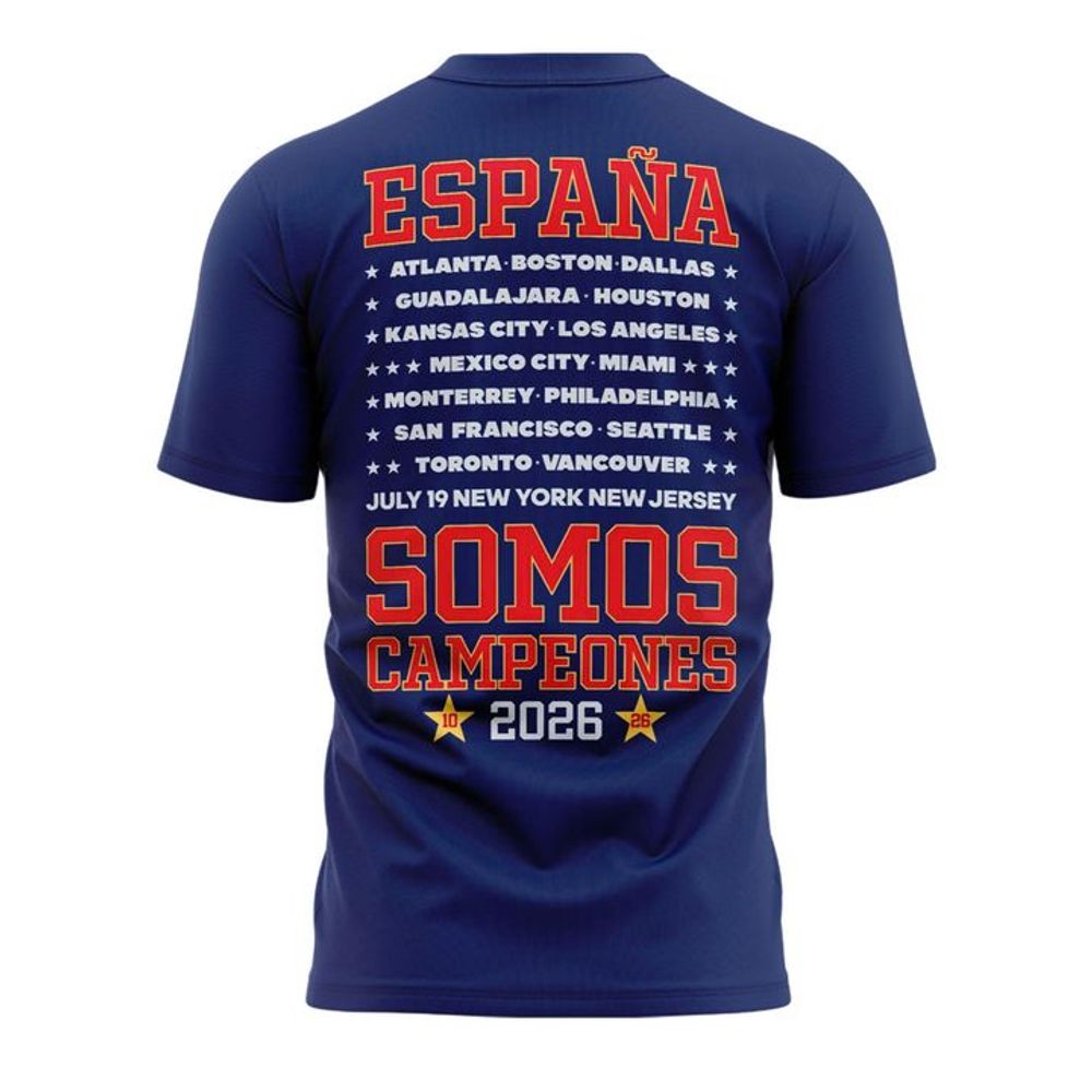 Somos Campeones Spain World Cup 2026 Champions Navy Blue Football Shirt - Image 3