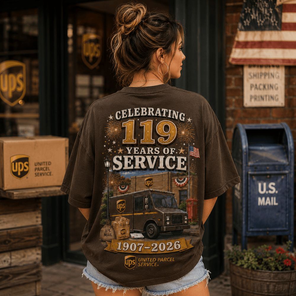 UPS 119 Years of Service Fireworks Delivery Truck Special Shirt - Unique Gift Idea for Drivers - Image 3