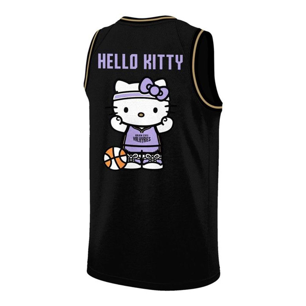 2026 Golden State Valkyries x Hello Kitty Night Black Basketball Jersey - Image 3