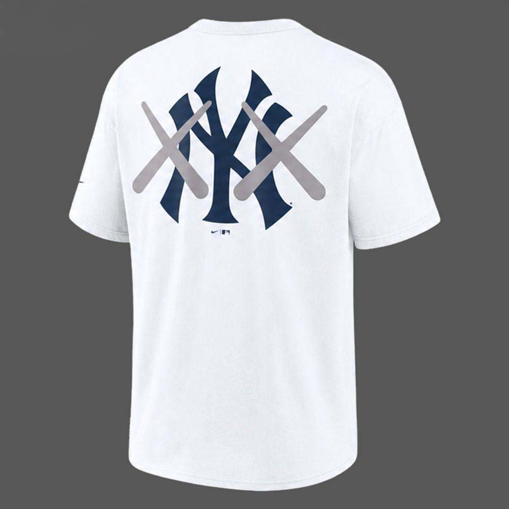 Nike New York Yankees x KAWS 2026 Special Edition White Graphic T-Shirt - Best Gift for Fans - Image 3