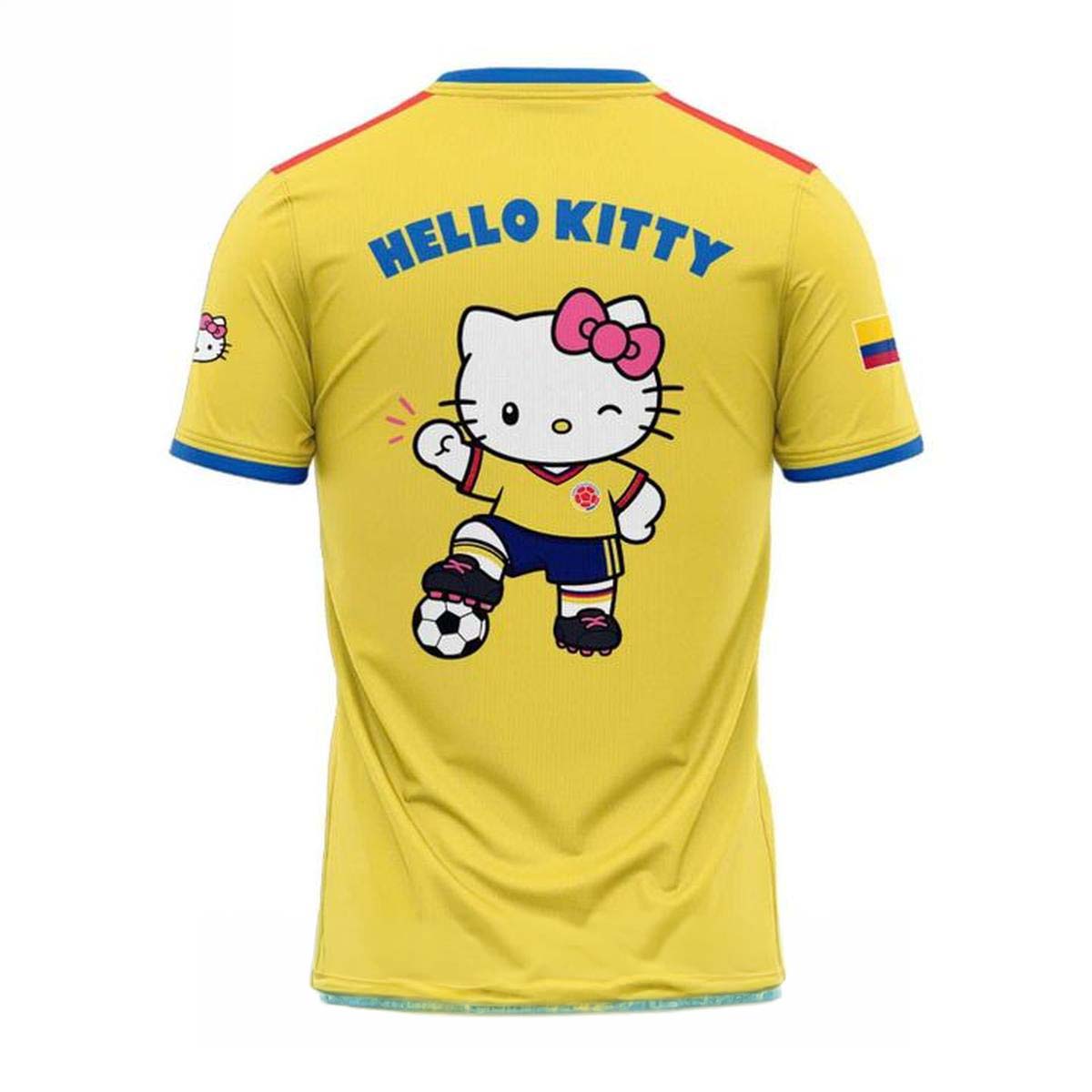 Hello Kitty x Colombia Soccer Football Jersey Best Gift for Fans - Image 3