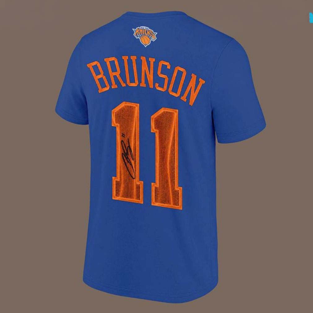 Jalen Brunson NYK Signatures Print X-Ray Blue Edition T-Shirt Best Gift for Fans - Image 3