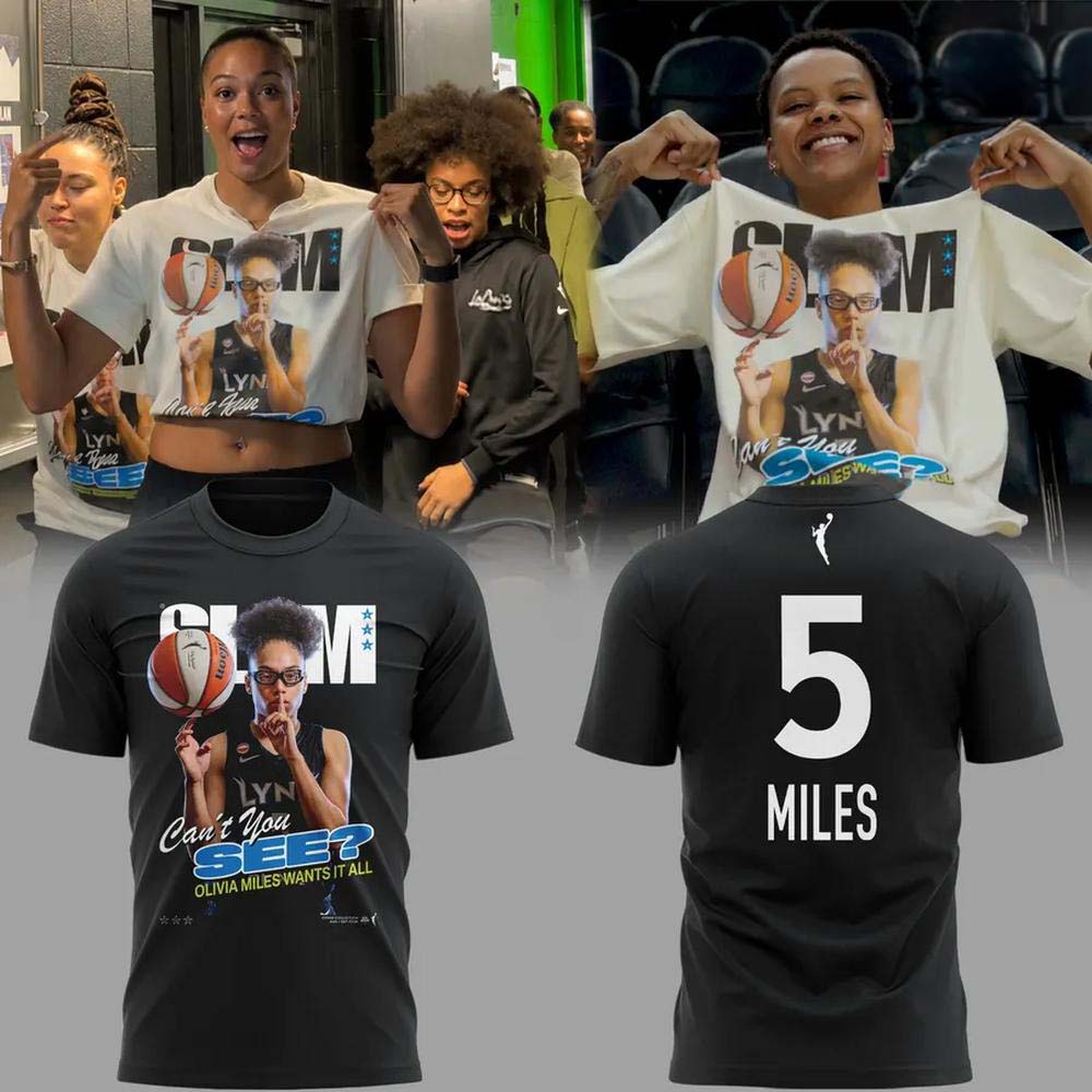 Olivia Miles Minnesota Lynx Cant You See SLAM Graphic T Shirt - Image 3