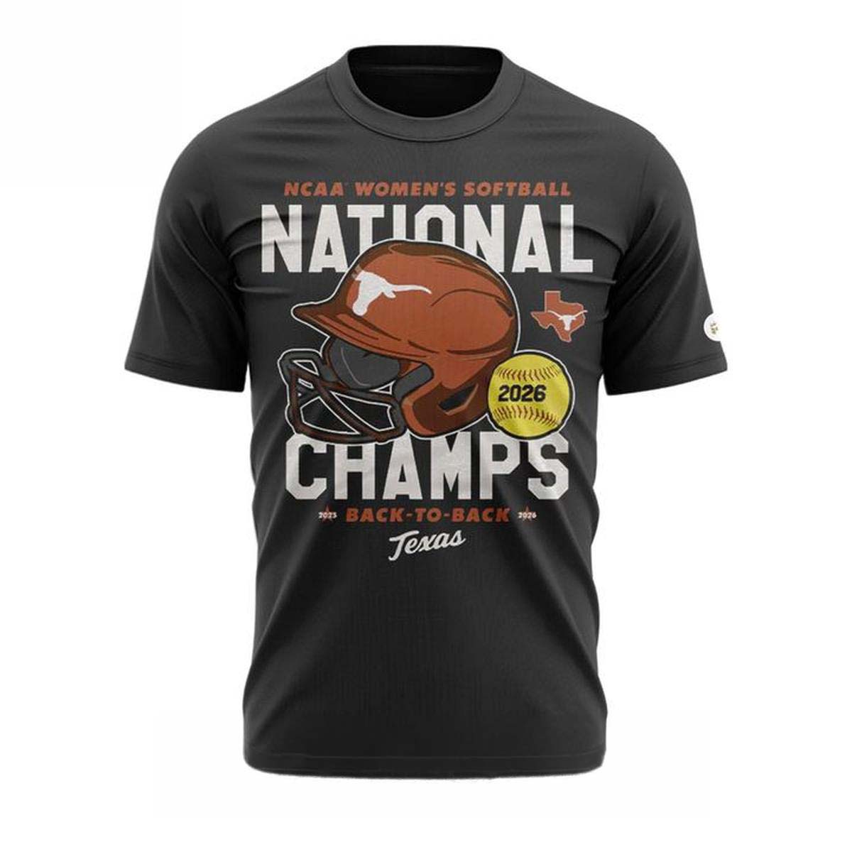 Texas Longhorns 2026 NCAA Softball National Champions Graphic Tee - Best Gift for Fans - Image 3