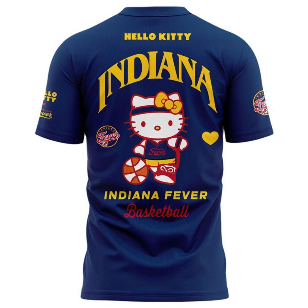 Indiana Fever x Hello Kitty Night 2026 Limited Edition Blue Shirt - Image 3